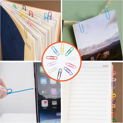 284 PCS Office Clips Set Small Medium Large Binder Clips and Paper Clips Colored Assorted Sizes for Home, School and Office Supplies