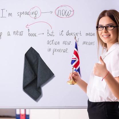 Gerrii 8 Pcs Magnetic Cleaning Cloth Dry Erasers for White Boards Compatible with Most Whiteboards Dry Erase Reusable Microfiber Cloth Eraser 12 x 12 Inch(Dark Gray)