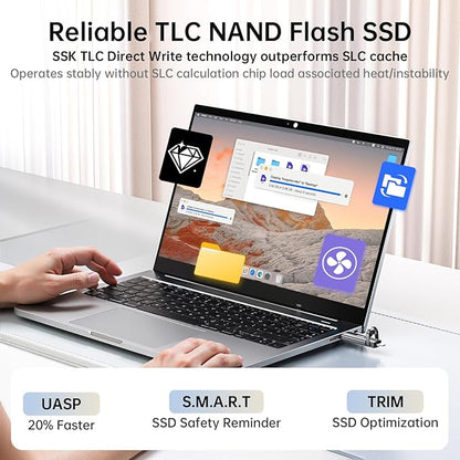 SSK 1TB USB Flash Drive SSD, External TLC NAND Solid State Drive Dual USBC & USBA Ports, Up to 1000MB/s High-Speed Portable 1TB USB Thumb Drive for iPhone 15/16/17 Pro Mac Android PC Backup