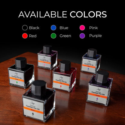ZenZoi Fountain Pen Ink Bottle 50ml | Premium Designed Bottled Ink for Fountain Pens – Suitable for Calligraphy and All Branded Pens | Quick Drying and Smooth Flow Writing Experience (Black)