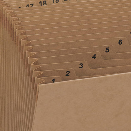 Smead Expanding File with Flap and Cord Closure, 31 Pockets, Daily (1-31), Letter Size, Kraft (70168), (Pack of 6)