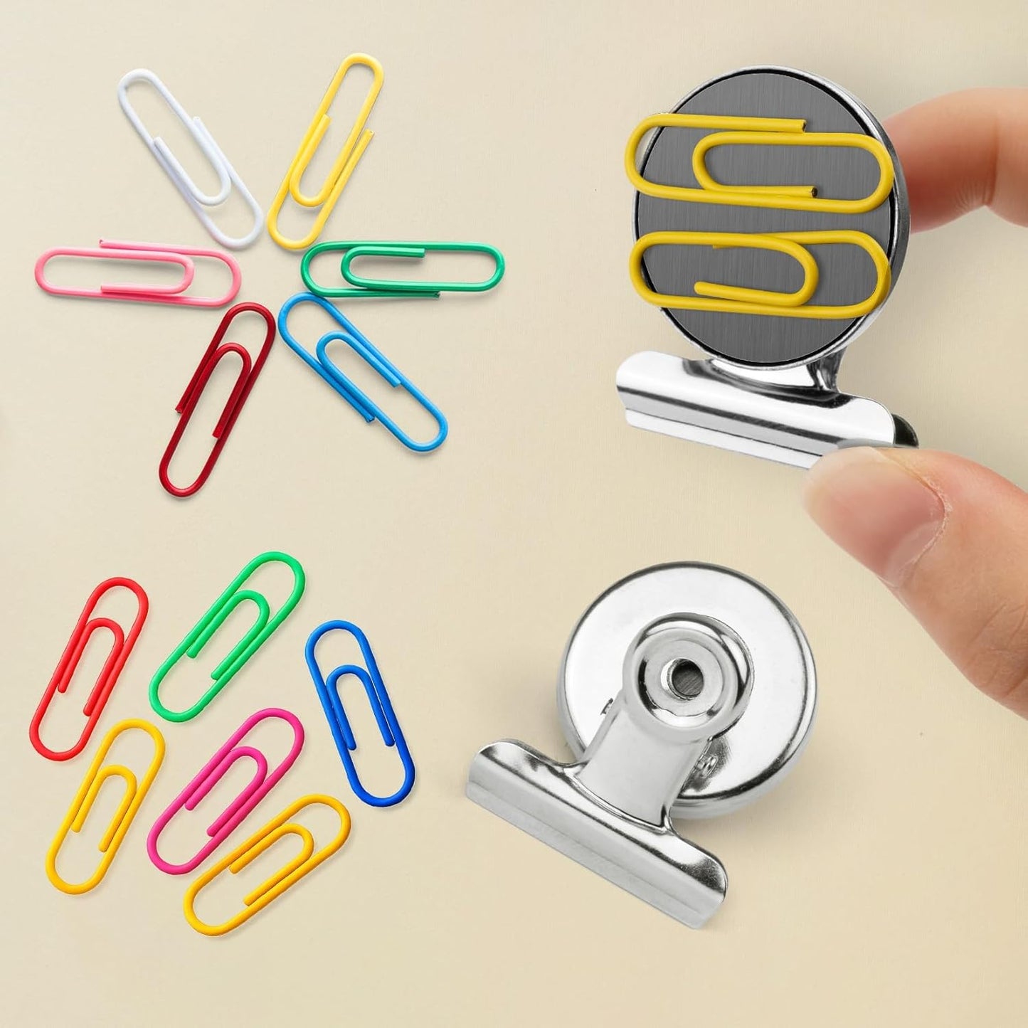 VNDUEEY 140 Pack Strong Magnetic Clips Refrigerator Magnets, Fridge Magnets Whiteboard Magnet, Magnet Clips for Teaching, Home, School, Office,