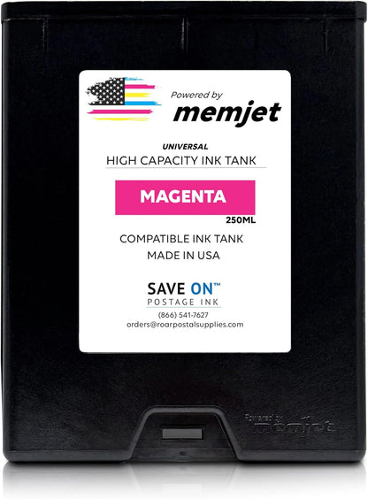 Quadient Memjet M5K250-N Compatible High Capacity Magenta Printer Ink Tank (250ml) - Printer Ink Cartridge for Mach Series Quadient & Hasler Printers - Fade-Resistant Replacement Inkjet Printer Ink