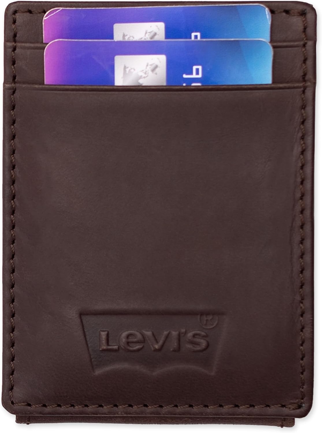 Levi's Men's RFID Slim Everyday Front Pocket Card Case Wallet