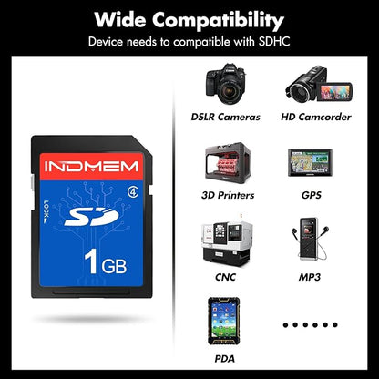SD Card 1GB, 5 Pack SD Card Class 4 Flash Memory Card MLC Stanard Secure Digital Cards Camera Cards