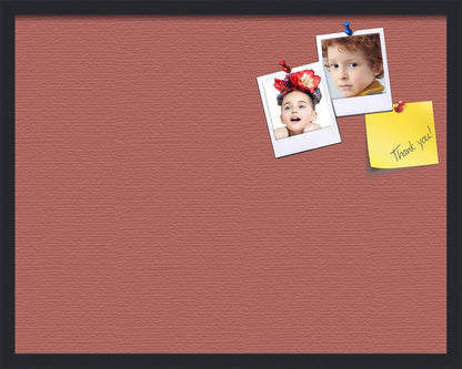 PinPix 28x22 Inch Cork Bulletin Board. This Decorative Framed Pin Board Comes with Crimson Pastel Design and a Satin Black Frame. Ideal for Home Office Decor or Message Board (PinPix-1807)