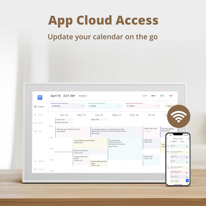 Dragon Touch 21.5" Digital Calendar Chore Chart – 1080P Full HD Interactive Touchscreen, Smart Family Planner, Hearth Display Digital Wall Calendar & Desk Mountable for Seamless Scheduling