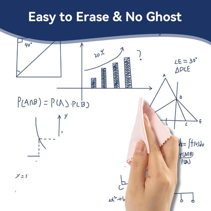 Vusign Whiteboard Sticker for Wall, 96" x 17.3" Dry Erase Board Wallpaper Peel and Stick，Self-Adhesive White Board for School, Office, Home, Kids Drawing with 3 Pen, 1 Cleaning Cloth