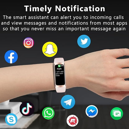 Fitness Tracker with 24/7 Blood Oxygen Heart Rate and Sleep Monitor,IP68 Waterproof,1.10''AMOLED Touch Color Screen,Step Counter Health Activity Trackers for Women Men (Pink)