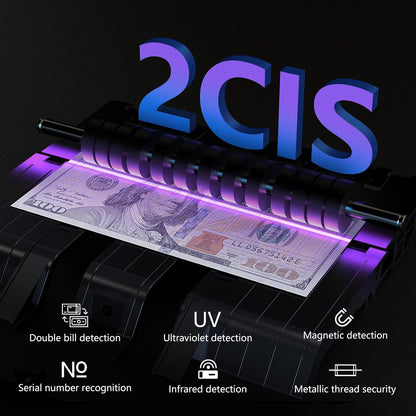 Aneken Ultra Series Mixed Denomination Money Counter with Reject Pocket, 6.9’’ Full Touchscreen, Multi Currency Sorter, 2 CIS/UV/MG/IR/IMG/DD/DBL/HLF/CHN, Bank-Level Counterfeit Detection Bill Counter