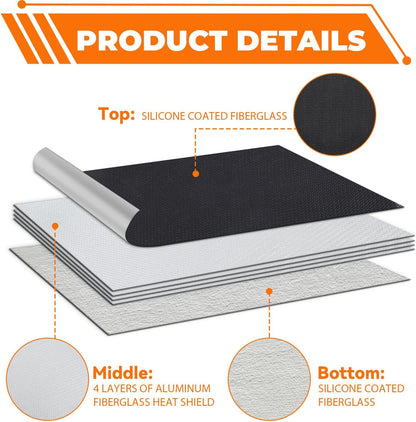 1 Pcs 5200°F Upgraded Fireproof Document Bag, Fire and Water Resistant Bag with Zipper for Documents, 15 x 11 Inch Waterproof Fireproof Money Bag for Important Document Storage Organizer(Black)