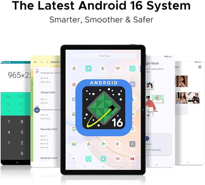 DOOGEE U11 Android 16 Tablet,11 Inch Tablet with Gemini AI,16GB+128GB/2TB,8580mAh Gaming Tablets,Unisoc T7200 Octa-Core,13MP+5MP Tablets,2.4G+5G WiFi / WidevineL1/3.5mm Audio/Face ID/OTG