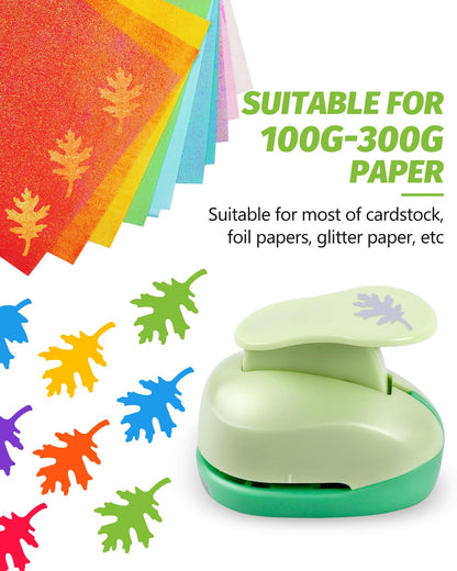 UCEC Oak Leaf Hole Punch 1 Inch, Paper Punches for Crafting, Craft Lever Punch Handmade for Paper Crafting, Thanksgiving Day, Scrapbooking, Cards Decoration, DIY Arts