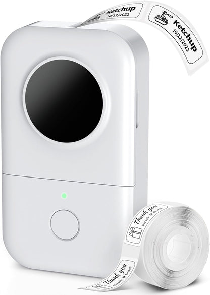 Phomemo D30 Label Maker, Bluetooth Mini Label Maker Machine, Portable Thermal Printer Small Rechargeable Labeler for Kids School Classroom Teacher Supplies, Home Office Labeler Works with Tablet/Phone