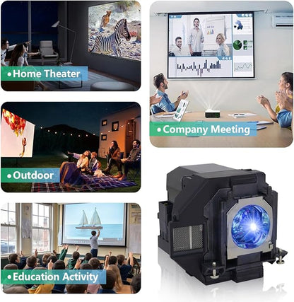 EP97 Replacement Projector Lamp Bulb Compatible with EPSON V13H010L97 VS260 Powerlite Home Cinema 2200/2250/U50 880 EB-U50 EX3280 EX5280 EX9230 EB-FH52 EB-FH06 EB-W51 EB-W50 EB-X50 Projectors