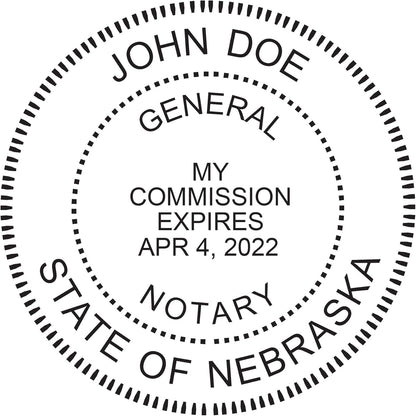 MaxMark Round Notary Pre-Inked Stamp for State of Nebraska