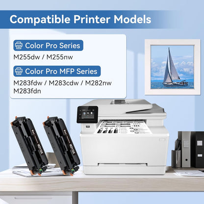 MYTONER 206X Black High Yield Toner Cartridge (with Chip) Compatible Replacement for HP 206X 206A W2110X W2110A for Color Pro MFP M283fdw M283cdw Pro M255dw M255nw M283 M255 M282 Printer (2 Pack)