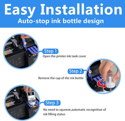 LCL Compatible Ink Refill Bottles Replacement for 542 T542 Ink Compatible with Ecotank ET-5150 ET-5170 ET-5180 ET-5850 ET-5800 ET-5880 ET-16600 ET-16650 ST-C8000 ST-C8090 Printers(Cyan Magenta Yellow)