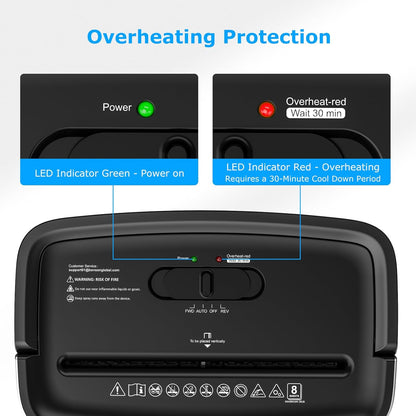 BONSEN Shredder for Home Office, 4 Gallons 8-Sheet Cross Cut Credit Card Shredder, Small Paper Shredder for Home Use, High Security Level P-4, ETL Certification (S3101)