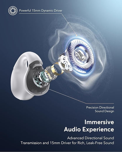 AI Translation Earbuds Real Time 144 Languages 60H Playtime Translator Ear Buds Audifonos Traductores Inglés Español Wireless Earphones Bluetooth Headphones for Travel Business Meeting,Dusk White