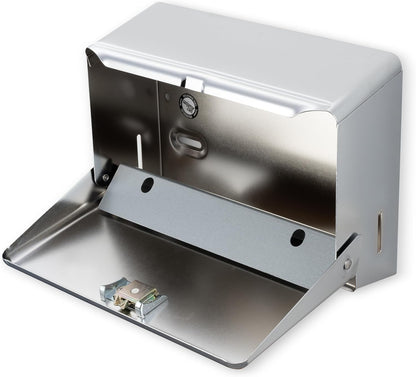 Carlisle FoodService Products T1950XC Mini C-Fold/Multifold Commercial Towel Dispenser, 250 Multifold / 150 C-Fold Towel Capacity, Chrome