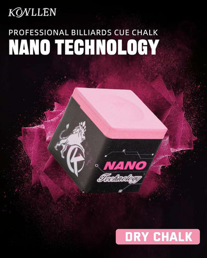 KONLLEN Pool Cue Chalk Nano Technology Billiard Chalk for Professional Tournament Dedicated Pool Chalk (Outstanding Performance, Reduce Miscue, Durable)