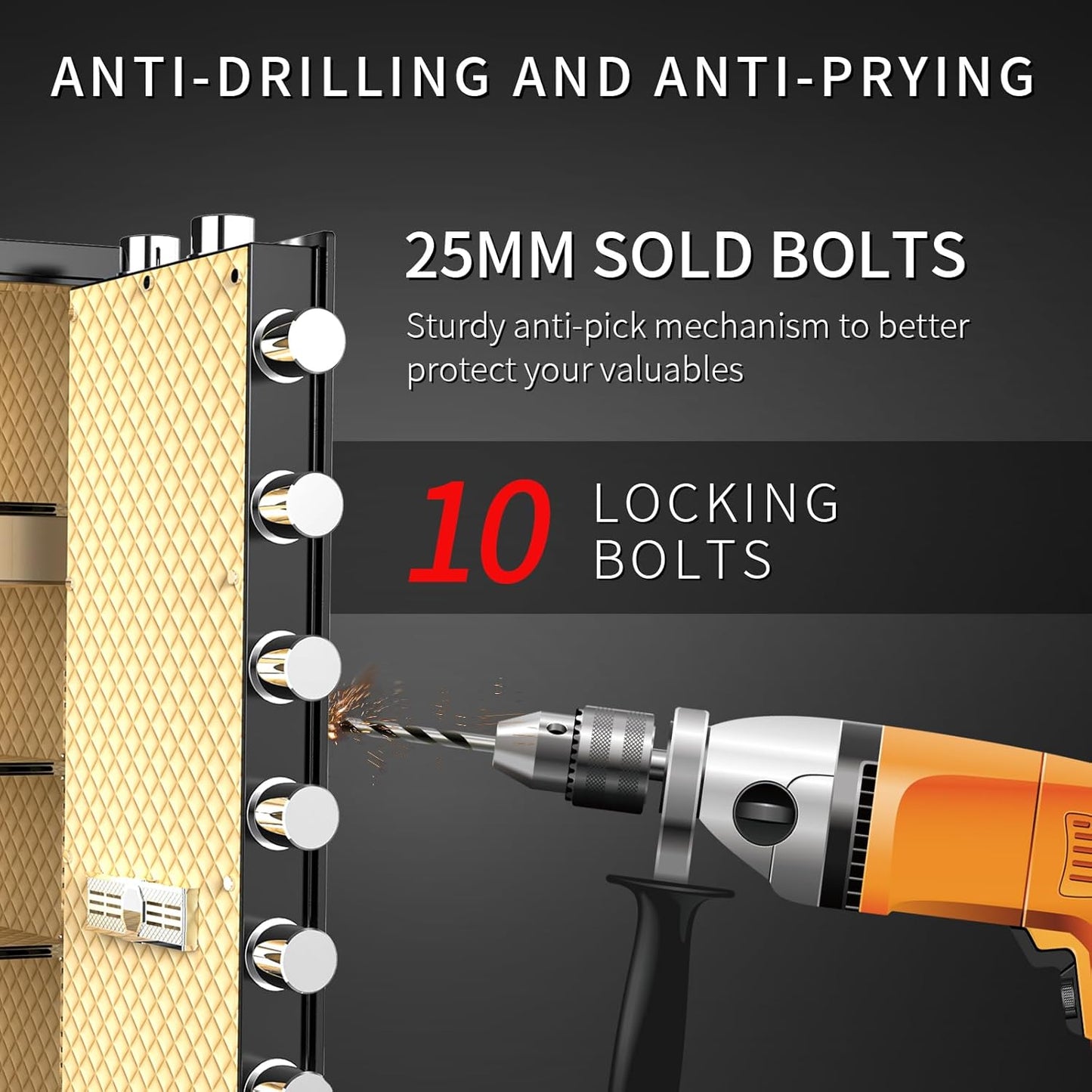 MLJ Extra Large Safe Wifi Smart Safe 17.5 Cu.ft Big Home Safety Box,Heavy Duty Digital Security safe with Built-In Drawer and Removable Shelves,for Home,Hotel,Office,Garage