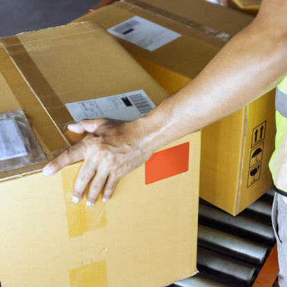 Kenco Color Coding 3 X 5 Rectangle Labels, Inventory Control Stickers 500 Labels Per Roll, Made in The USA (Orange)