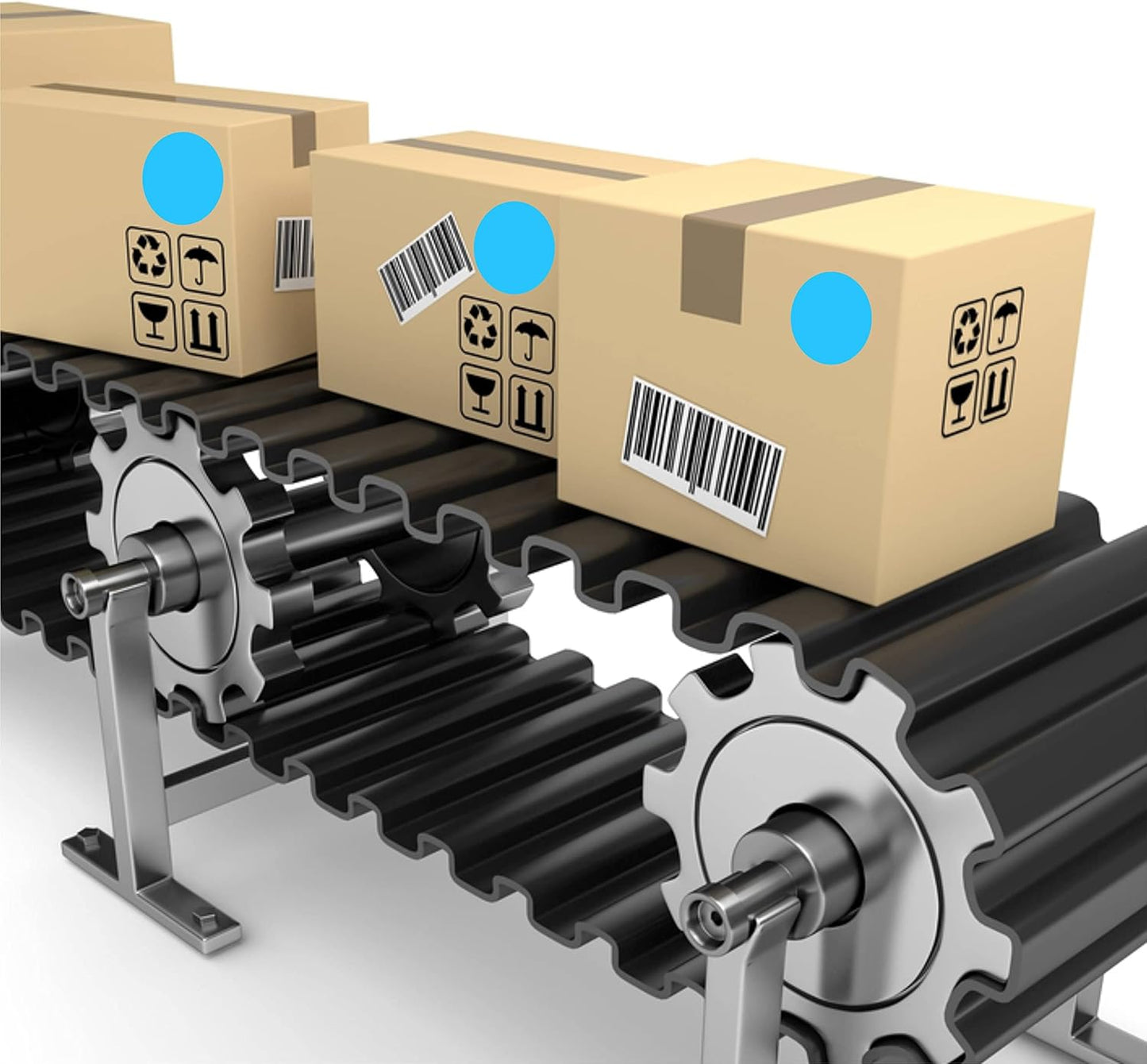 PARLAIM 2 Inch Dot Stickers, 500pcs Round Color Coding Circle Labels in Dispenser Box for Classroom Student Moving Box, Sky-Blue