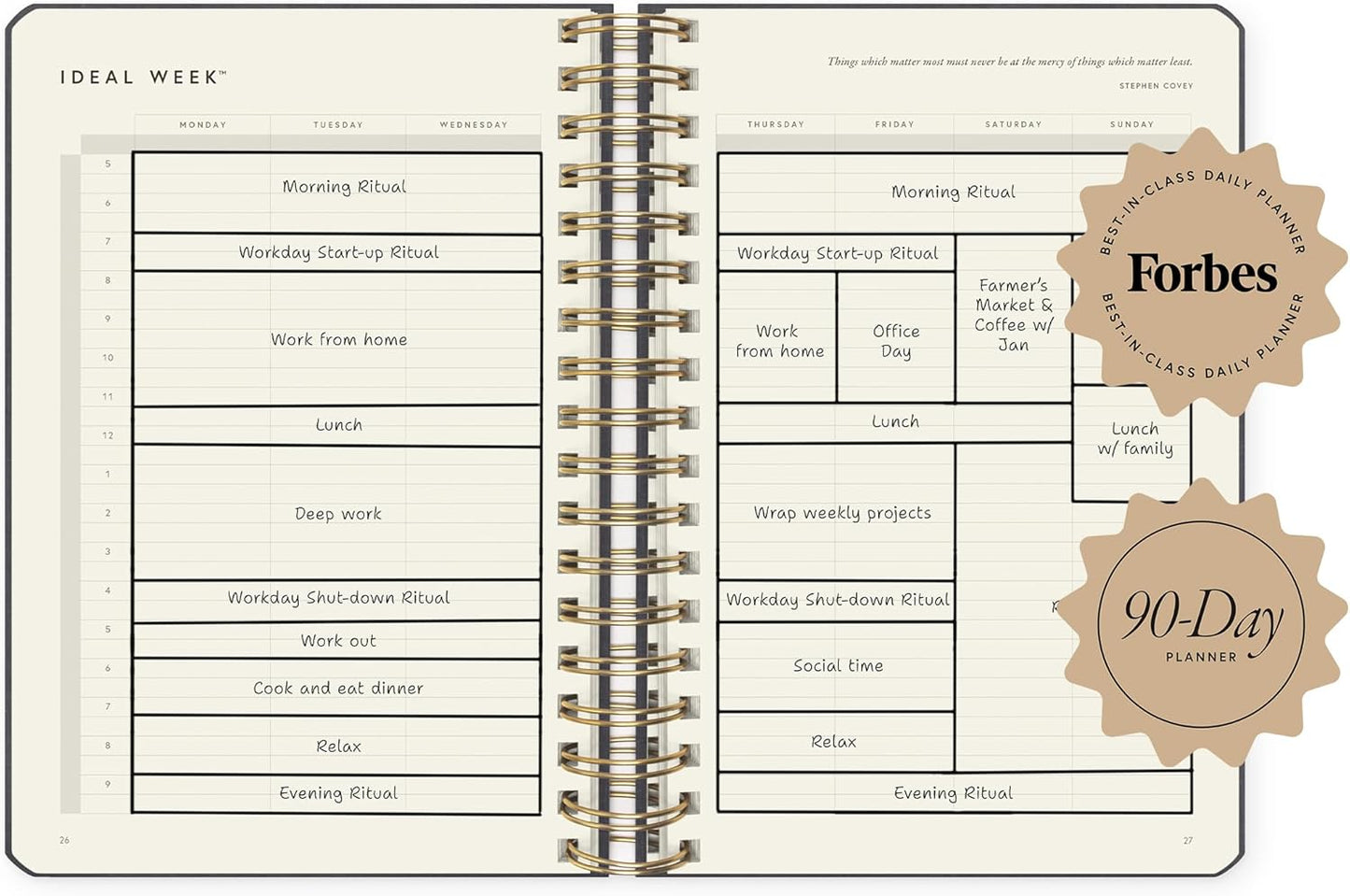 Full Focus Leather Coil Planner by Michael Hyatt - The #1 Daily Planner to Set Annual Goals, Increase Focus, Eliminate Overwhelm, and Achieve Your Biggest Goals - Hardcover (Oatmeal)