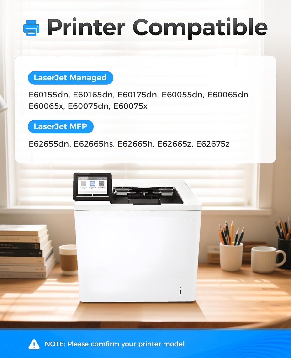 W9004MC Black Toner Cartridge 1-Pack High Yield with Chip Replacement for HP W9004MC Toner Compatible for Managed E60155dn E60165dn E60175dn E60055dn E60065dn E60075dn MFP E62655 E62665 E62675 Printer