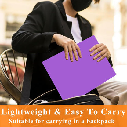 50Pcs Purple Folders with Pockets and Business Card Holder,Two Pocket Folders for School,Home or Office,Durable Heavy Duty File Folders