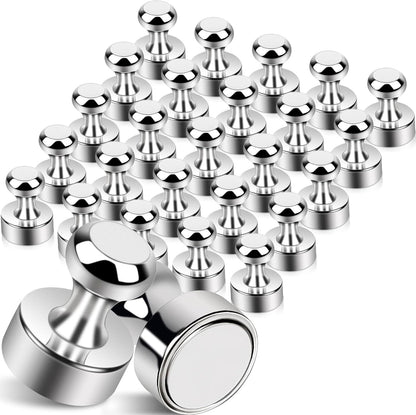 25Pcs Strong Fridge Magnets, Refrigerator Magnets for Whiteboard, Magnetic Push Pins Small Whiteboard Magnets for Classroom, Magnetic Decorative Magnets, Locker Accessories and Dry Erase Magnets