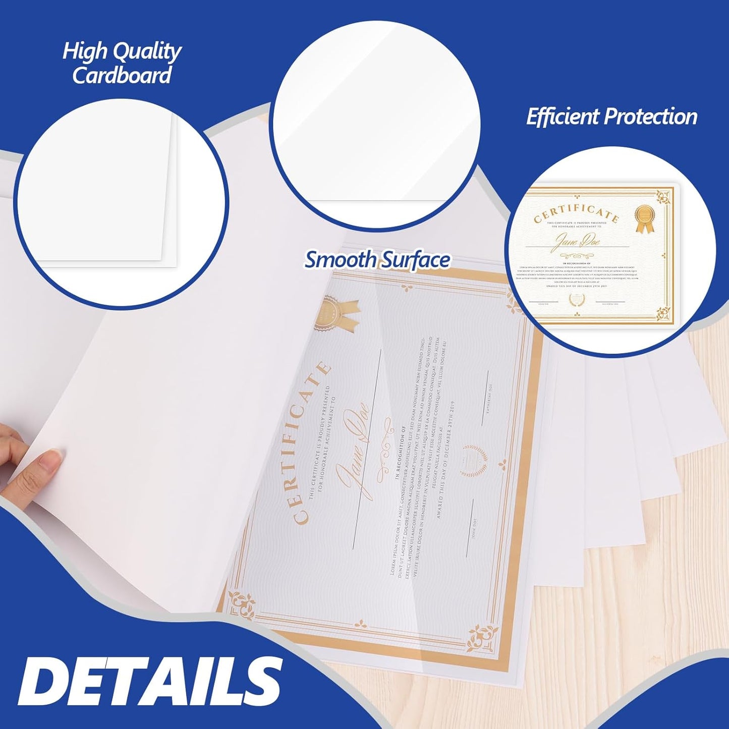 10 Pack ID Card Size Laminator Carrier Sleeve 11.75X17.75 Inch Thermal Laminating Carriers Sheets Protection Thermal for All Brand Laminating Pouches Work Permits Pass Cards Student ID Cards