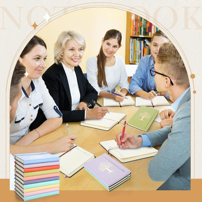 10 Pack Lined Journal Notebook A5 Leather Hardcover Journals for Writing 200 Pages 10 Colors Notepad for Travel Work School Office Business Note Taking Diary 5.7" x 8.3" (Vibrant Color)