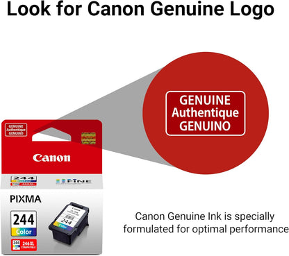 Canon CL-244 Genuine Color Ink Cartridge, Compatible with iP2820, MX492, MG2420/2520/2920/2922/2924/3020/2525, TS3120/302/302a/202/4520/3320
