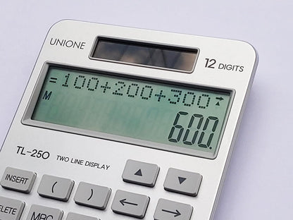 New, Two Line Display, Desktop Calculator. History Function- 30 Memories, Calculator with Large LCD for Home & Office Use, 4.5×7 inch (Silver)