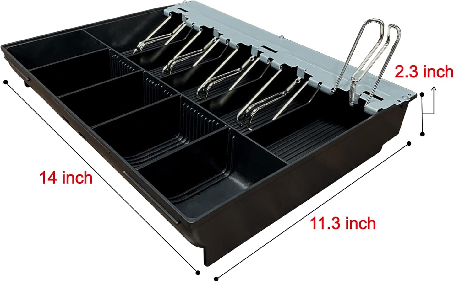 HK SYSTEMS SAM4S Cash Drawer Insert Money Tray Metal wire gripper 57, 5 Bills and 5 Coins, Compatible with Sam4s ER-5200, ER-5240, ER-5215, ER-900 Series, HK-7200 HK-7240, HK-7215 Series