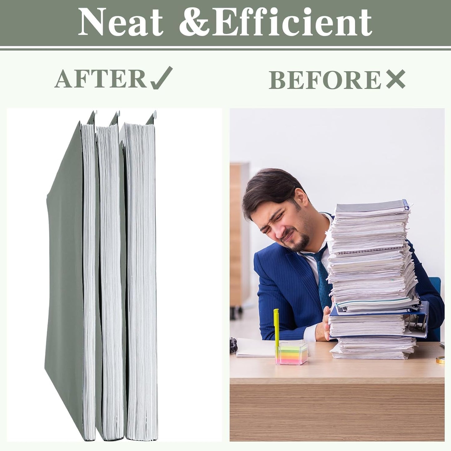 gisgfim 15 Pack Reinforced 11x17 Hanging File Folders 1/5 Cut Heavy Duty Hanging File Folders with Plastic Tabs & Label Cards Expanding Hangers File Organizer for Drawing Engineering Document (Green)