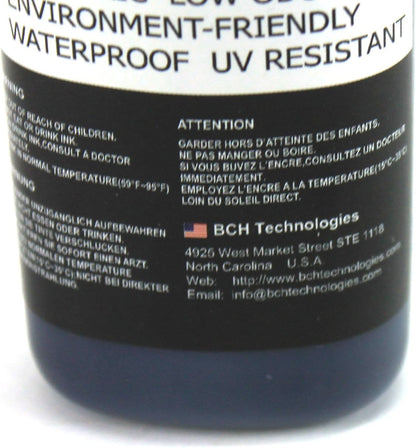 Bulk 2X Black Stamp Ink Refill by BCH - Premium Grade Archival Ink - 2.5 oz (75 ml) Ink Per Bottle