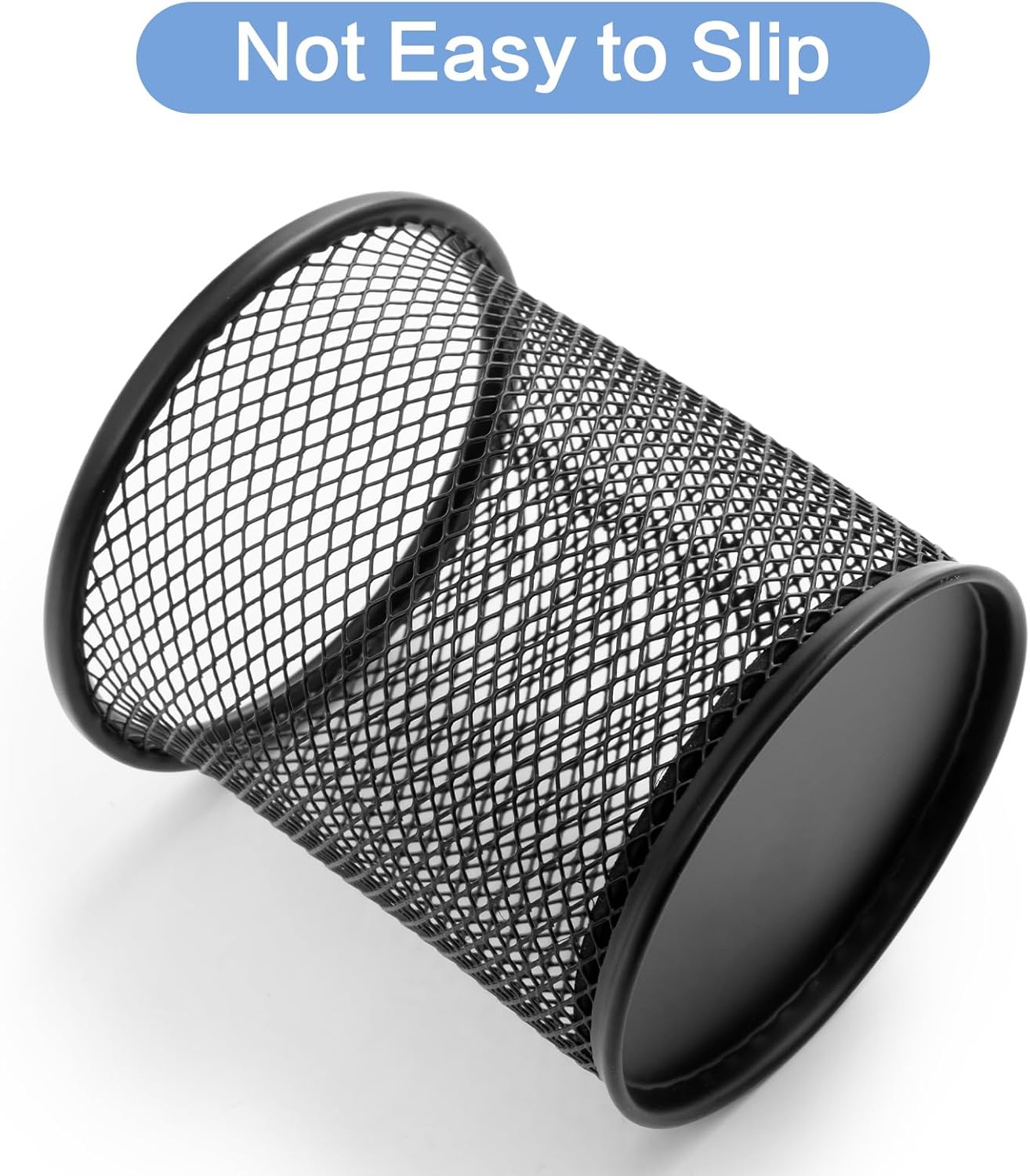 M&G Black Mesh Pen Holder, Metal Pencil Cup Holder Wire Mesh Pencil Holder for Desk Office School Organizer