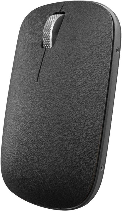 Azio Retro Classic Bluetooth Mouse (Gunmetal) - Wireless, Genuine Leather Topped with Pixart Precision Tracker