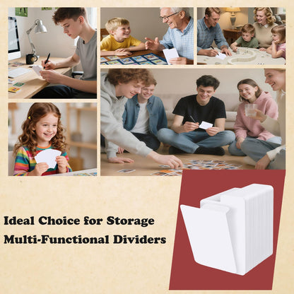 QINGUANG Trading Card Dividers White | 180PCS Vertical Paper Cards Divider Organizer for Standard Baseball/MTG/TCG/Sports/Game Cards | Paper Separator Organizer for Card Storage Box