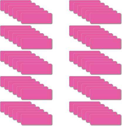 Magnetic Dry Erase Magnets Labels 3x1 inches, Reusable Name Tags, Organizing Schedules in Office/Classroom. Work on Fridge/White Board (Pink 60Pcs)