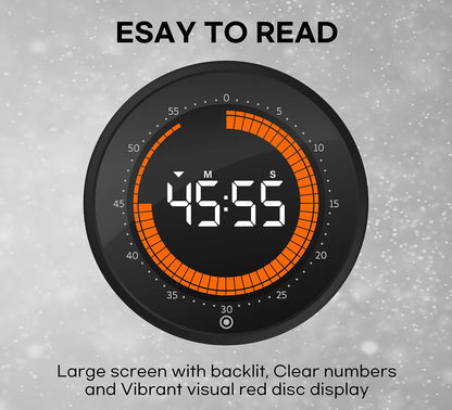Digital Visual Timer, 60 min Countdown & Count up, Large Screen for Kids & Senior, Magnetic, Kitchen Cooking, Gym, Classroom, Productivity time Management Tool for Autism & ADHD