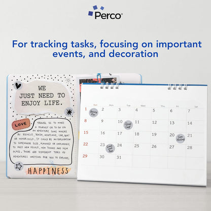 Perco Metallic Silver 1-Inch Perforated Circle Dot Sticker Labels — 10 Rolls, 10,000 Round Stickers — with Permanent Adhesive for Awards, Invitations, Events, Gift Packaging, Crafting — Made in USA