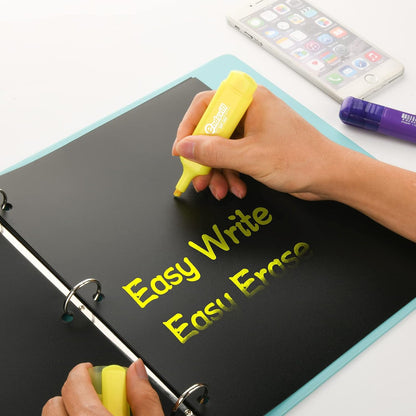 3 Ring Binder Dividers with 5-Tabs for Letter Size, 1/5 Cut, 3-Hole Punched, Write & Erase Plastic Binder Dividers Extra Durable Section Index Dividers for Binders, Pack of 5 Sets, 25 Dividers Total