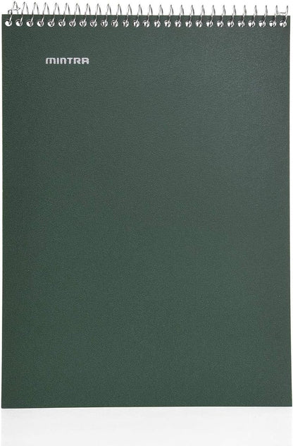 Mintra Office TOP BOUND Durable Spiral Notebooks (Arctic Ice, Chili Oil, Green Olive, College Ruled 3pk)
