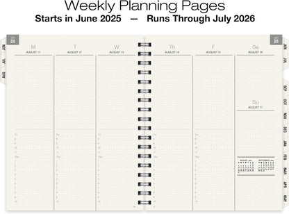 Global Printed Products Essential 8.5"x11" Monthly & Weekly 2025-2026 Planner - (8.5" x 11" - June 2025 Through July 2026)