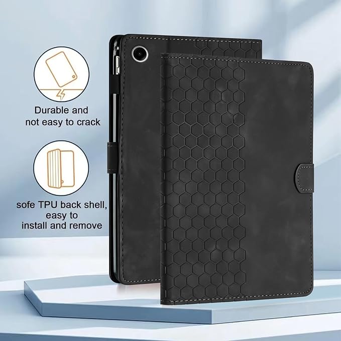 Case for Samsung Galaxy Tab A9 Plus/A9+ 5G 11 Inch 2023 Model (SM-X210/X216/X218), Multi-Angle Viewing Smart Stand with Pocket Auto Wake/Sleep PU Leather Tablet Cases Flip Folio Cover Black